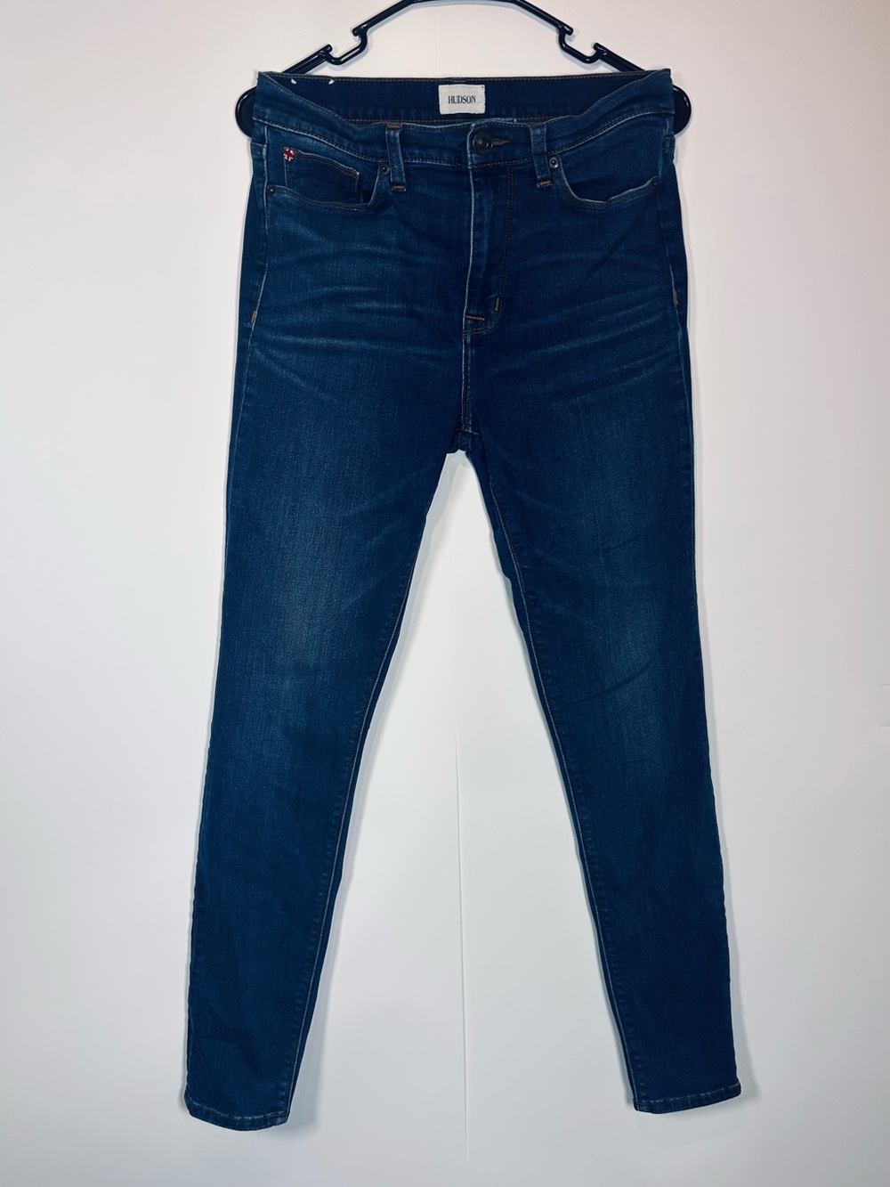 Hudson Blair High Rise Super Skinny Ankle Jeans Dark Wash Size 29